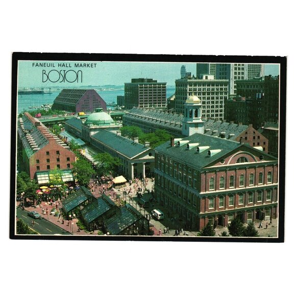 Vintage Postcard Faneuil Hall Market Boston Massachusetts Historic Landmark - Picture 1 of 2